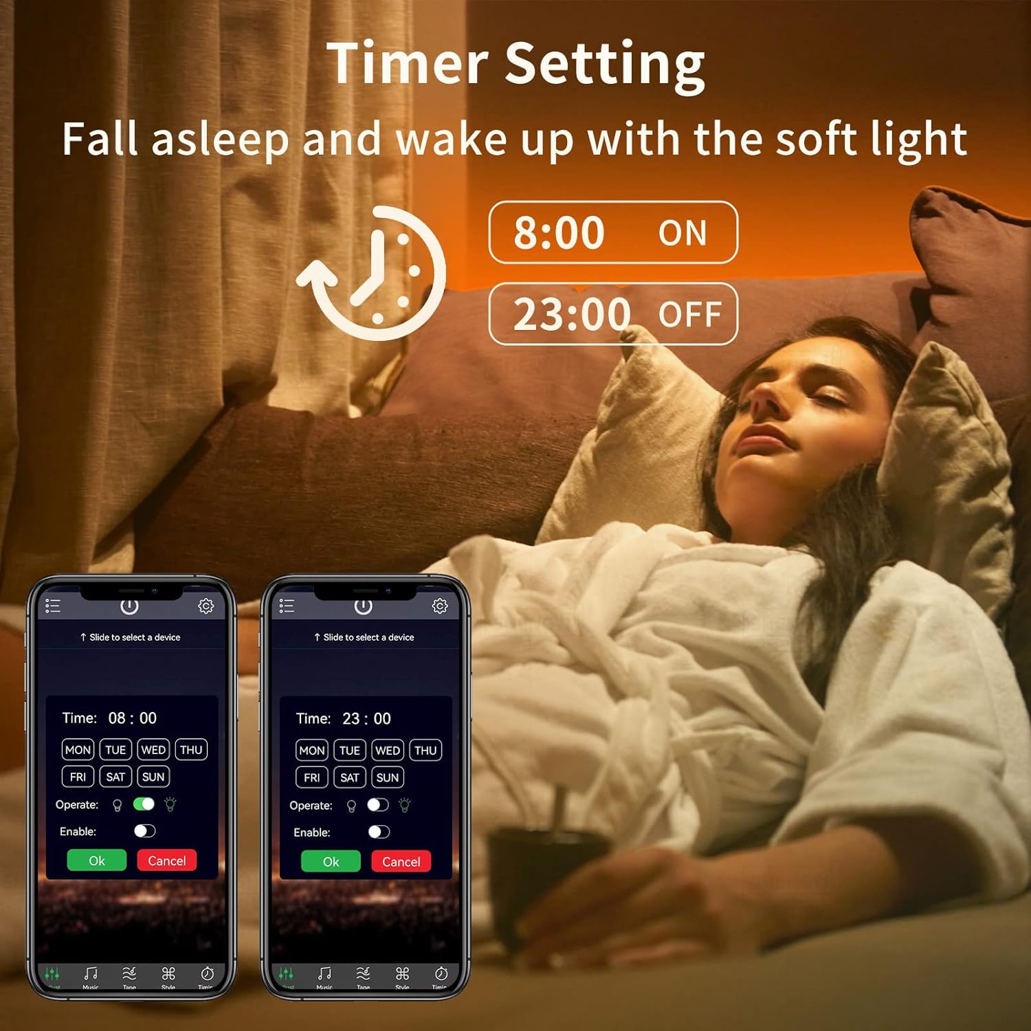 100ft Music Sync RGB LED Strip Lights – Smart App & Remote Room Lights