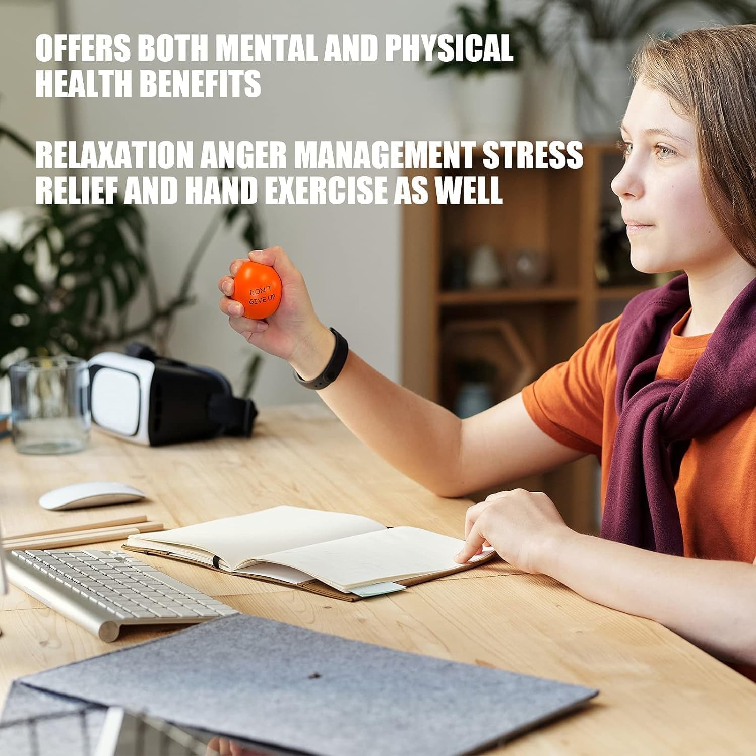 Motivational Stress Balls(4 Pack) for Kids and Adults,Stress Relief Ball with Quetos to Rrelieve Anxiety and Manage Anger